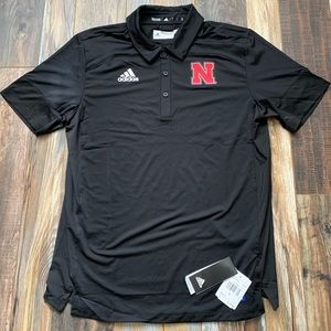 Adidas Tech Polo Shirt. NCAA Nebraska